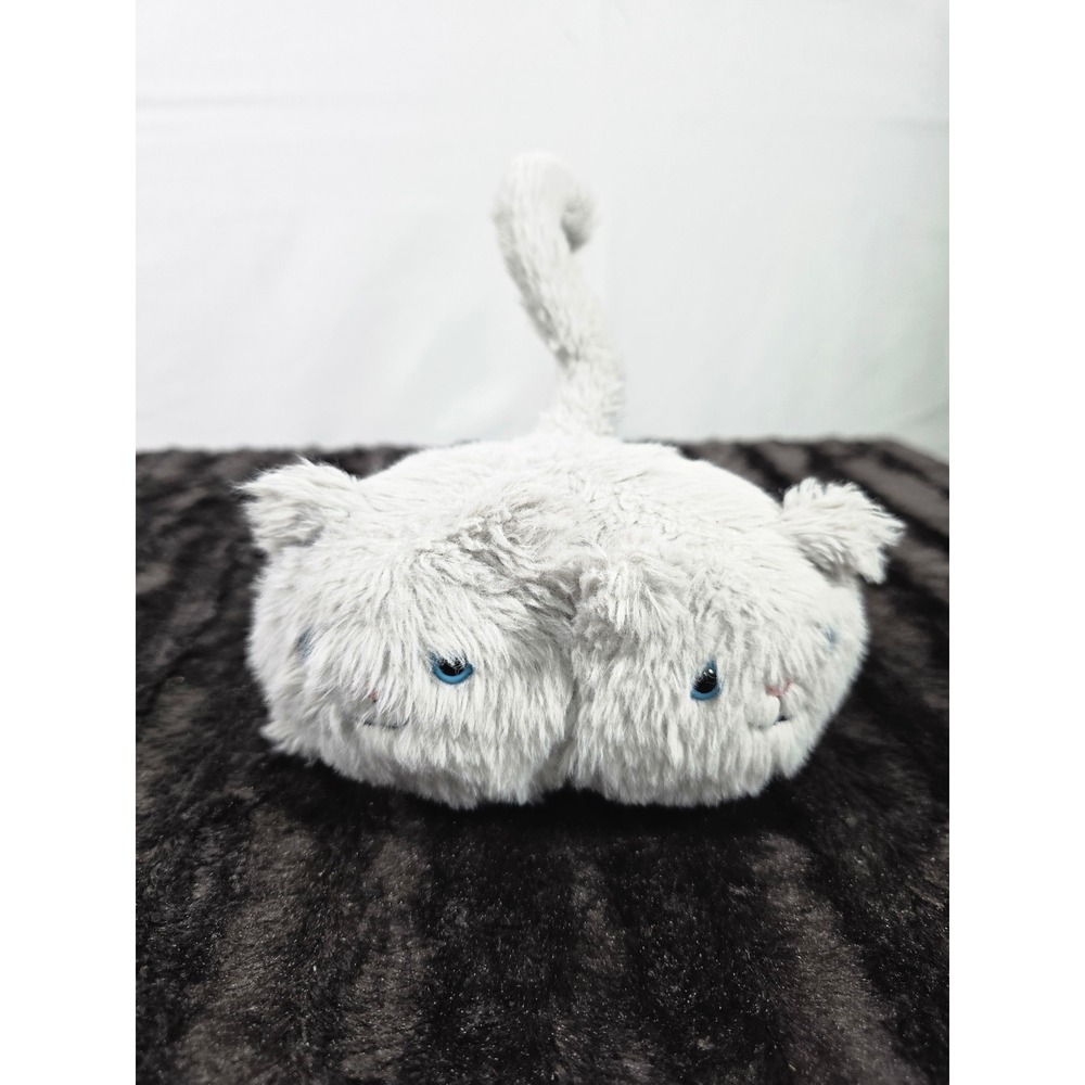 Jellycat Kitten Caboodle Custom Two Headed Frankenplush Grey Cat One of a Kind